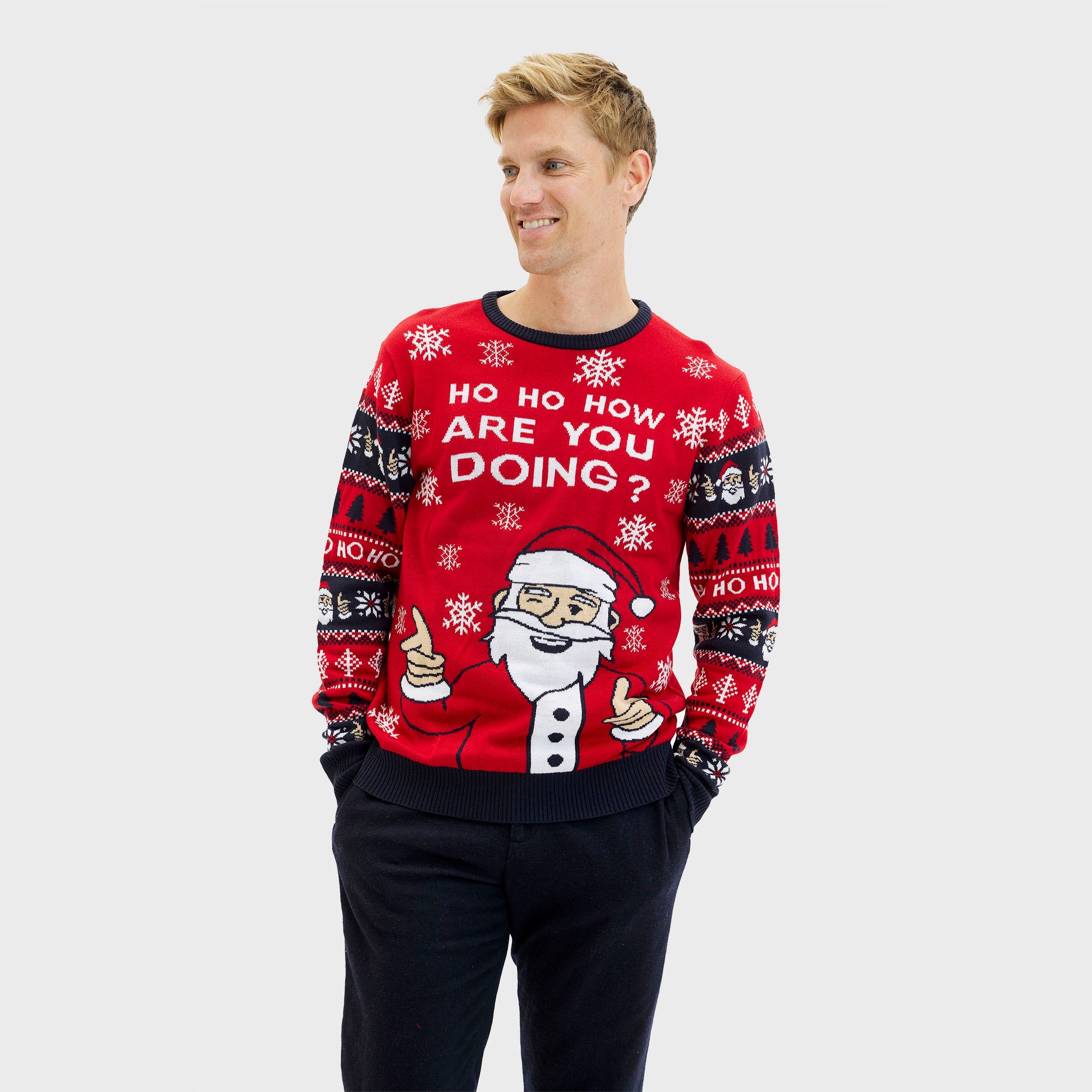 Ho ho how you doin' Weihnachtspullover - Herren